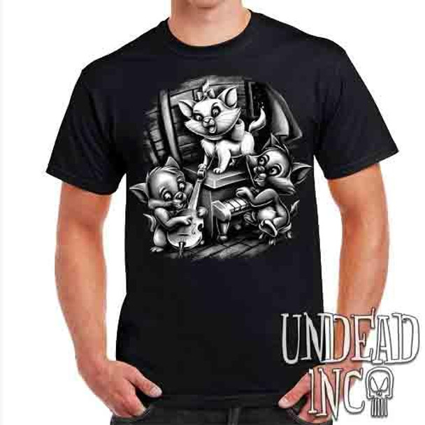 Aristocats Jazz Black & Grey - Mens T Shirt