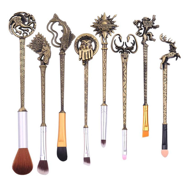 Game Of Thrones Ancient Gold Metal Makeup Brush Set
