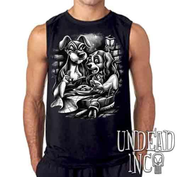 Lady & The Tramp Siamese Catastrophe  Black & Grey - Mens Sleeveless Shirt