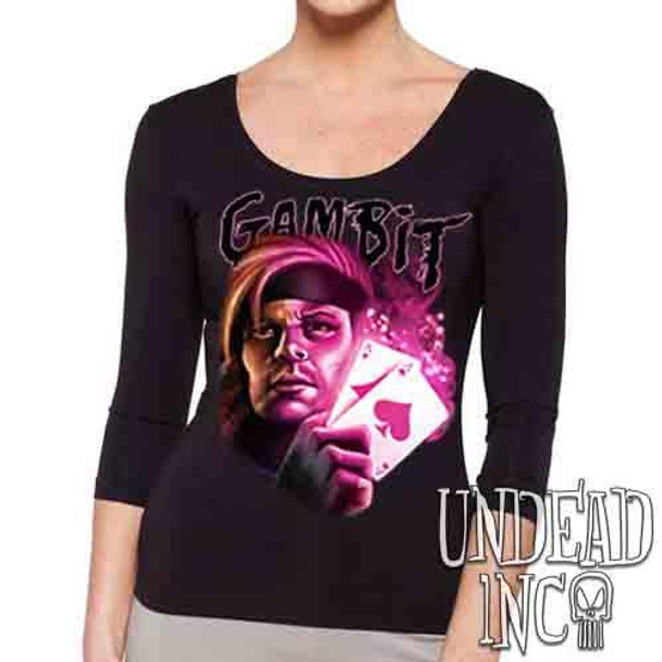 X-men Gambit - Ladies 3/4 Long Sleeve Tee