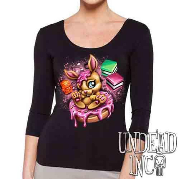 Donut Bunny - Ladies 3/4 Long Sleeve Tee