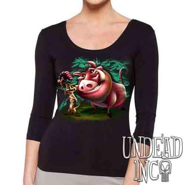 Timon & Pumba - Ladies 3/4 Long Sleeve Tee