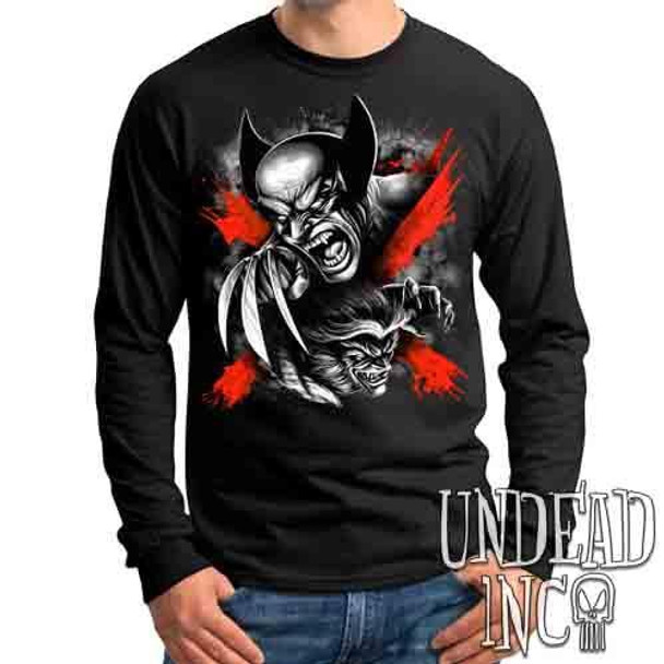 Wolverine X Sabretooth Black & Grey - Mens Long Sleeve Tee