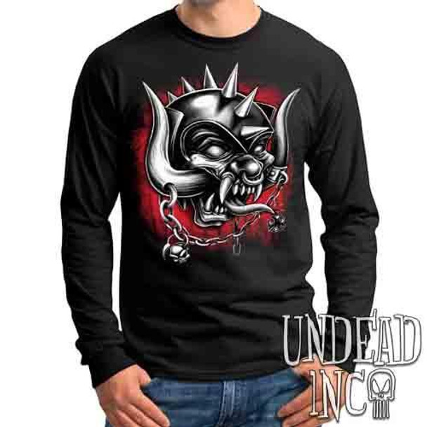 Warpig Motorhead Black & Grey - Mens Long Sleeve Tee