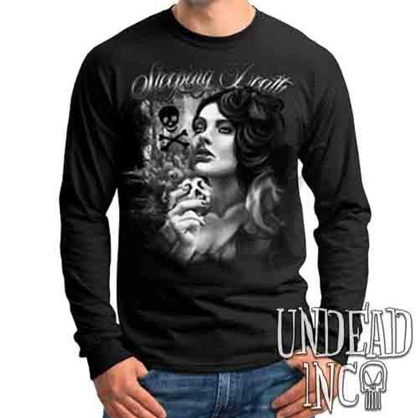 Snow White Poison Apple "Sleeping Death" Black & Grey - Mens Long Sleeve Tee