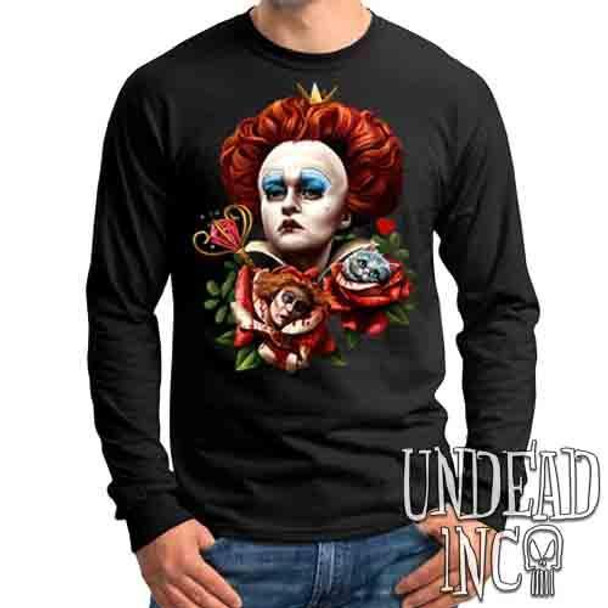 Alice In Wonderland Queen Of Hearts Off With Their Heads - Mens Long Sleeve Tee