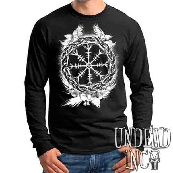 Viking Raven Awe - Mens Long Sleeve Tee