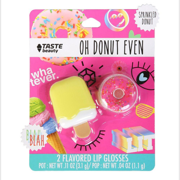 Yellow Ice Cream & Sprinkled Donut Lip Gloss Set