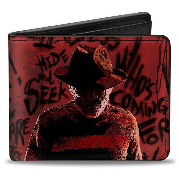 Nightmare On Elm St Freddy Krueger Pu Leather Bi-Fold Wallet