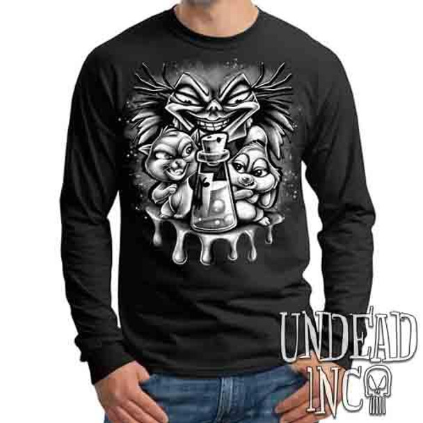 Yzma Essence Of Llama Black & Grey - Mens Long Sleeve Tee