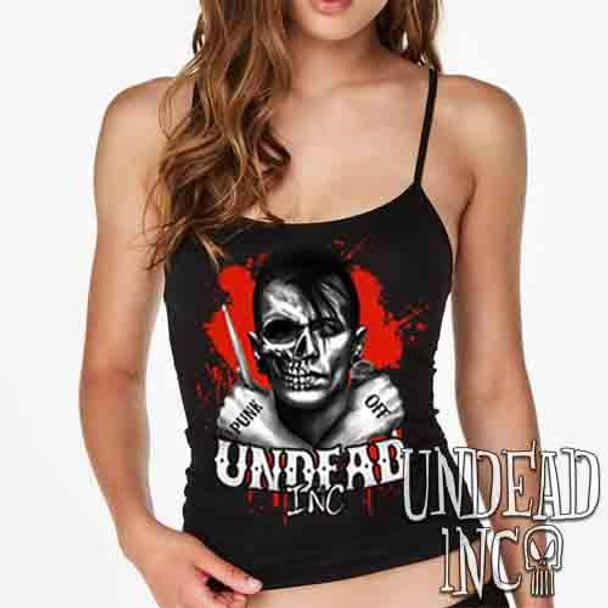 Punk Off Undead Inc Crossbones - Petite Slim Fit Tank