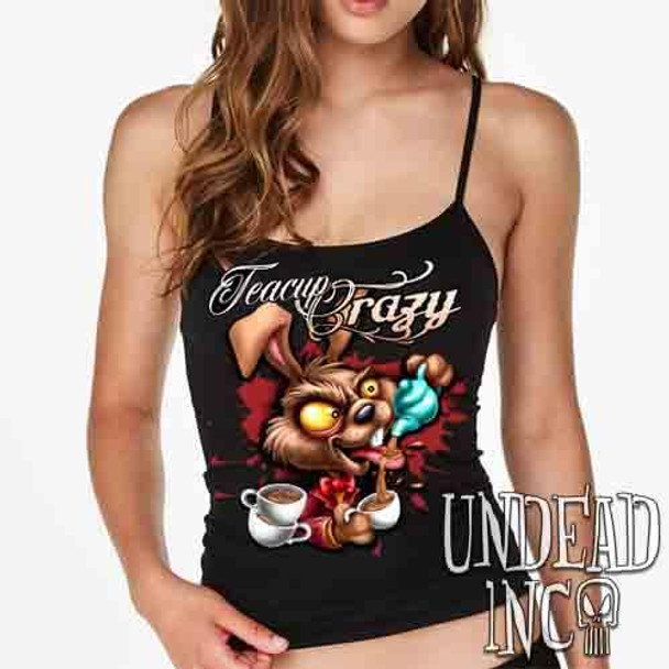 Alice In Wonderland Hare Teacup Crazy - Petite Slim Fit Tank