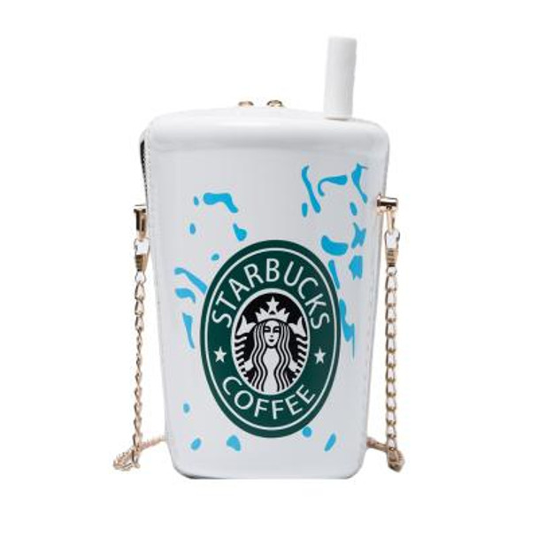 Iced Coffee Cup With Straw Shoulder Bag Purse