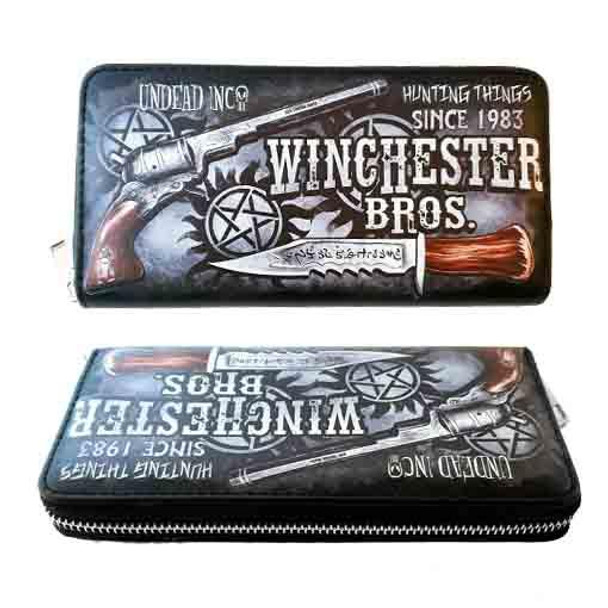 Winchester Bros Hunting Things Undead Inc Premium Pu Leather Long Line Wallet