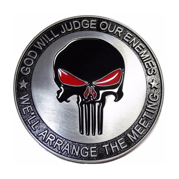 The Punisher Our Enemies Belt Buckle