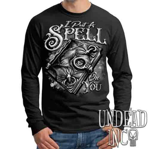 I Put A Spell On You - Book Black & Grey - Mens Long Sleeve Tee