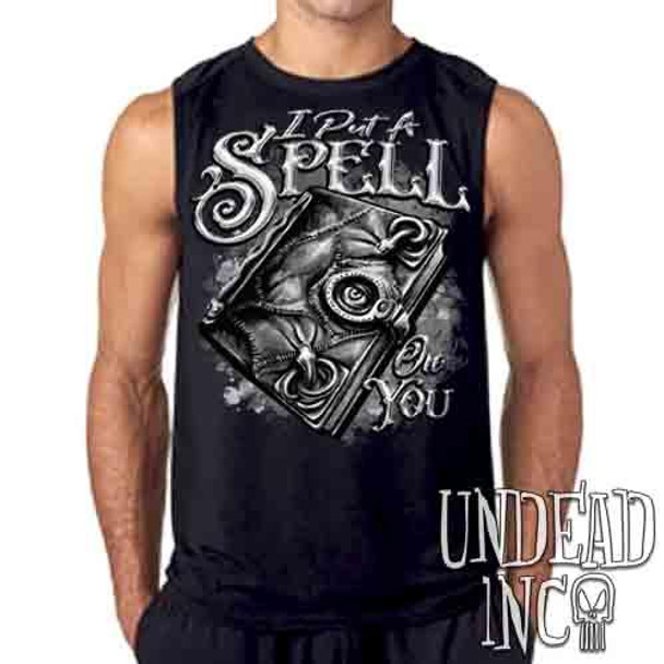 I Put A Spell On You - Book Black & Grey - Mens Sleeveless Shirt