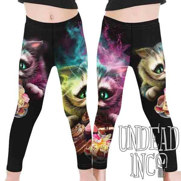 Cheshire Cat Tea Party Kids Leggings