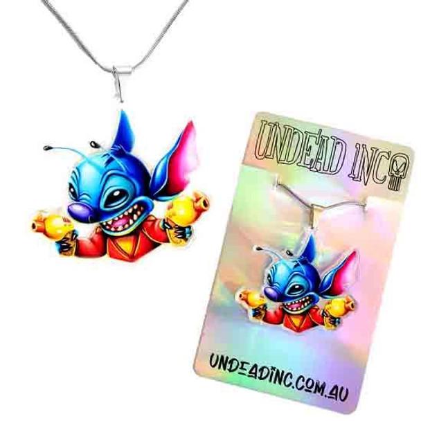 Stitch Ray Guns Undead Inc STAINLESS STEEL Necklace