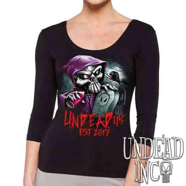 Undead Inc Mortis Graveyard - Ladies 3/4 Long Sleeve Tee