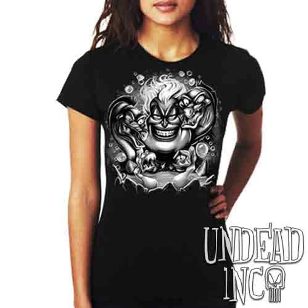 Villains Ursula Unfortunate Souls - Black & Grey Ladies T Shirt