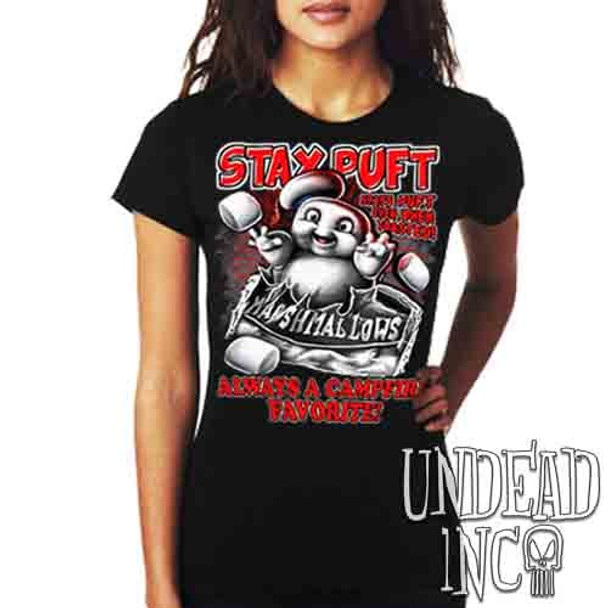 Stay Puft Marshmallows Black & Red - Ladies T Shirt