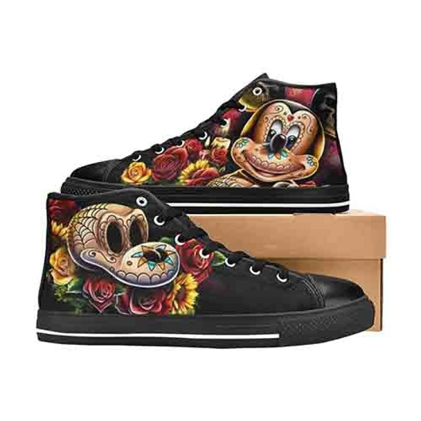 Mickey Day Of The Dead Men’s Classic High Top Canvas Shoes