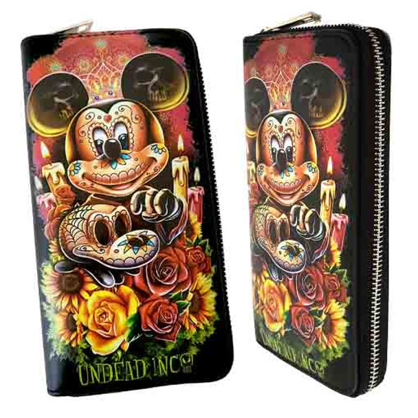 Mickey Day Of The Dead Undead Inc Premium Pu Leather Long Line Wallet