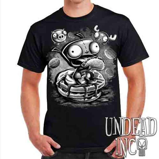Invader Zim Gir Waffles Black & Grey - Mens T Shirt