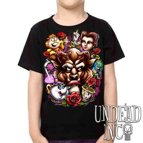 Beauty & the Beast - Kids Unisex Girls and Boys T shirt Clothing