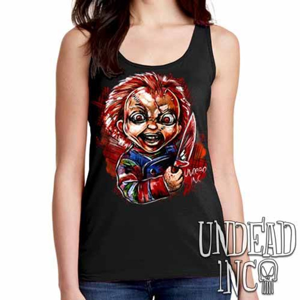 Chucky Watercolor - Ladies Singlet Tank