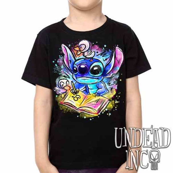 Stitch Watercolor - Kids Unisex Girls and Boys T shirt