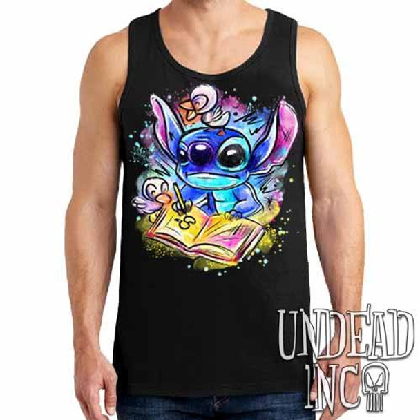 Stitch Watercolor - Mens Tank Singlet