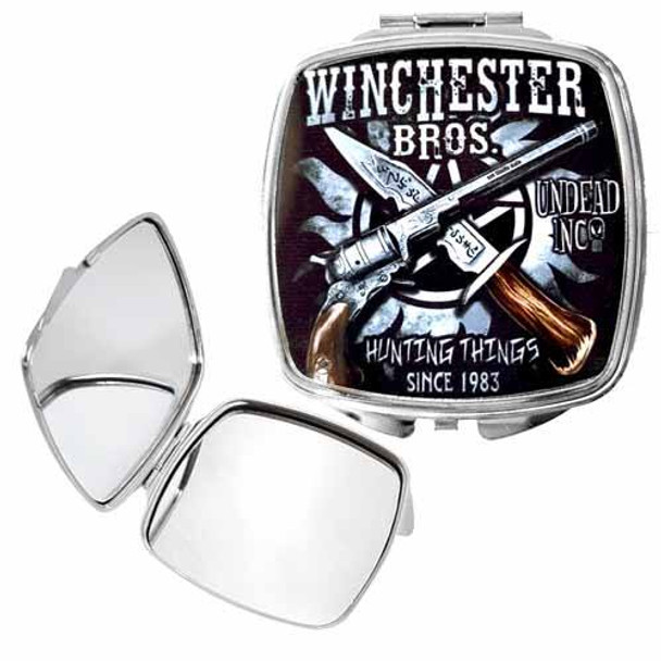 Supernatural Winchester Bros Undead Inc Compact Mirror