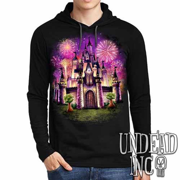Sunset Castle Of Dreams - Mens Long Sleeve Hooded Shirt