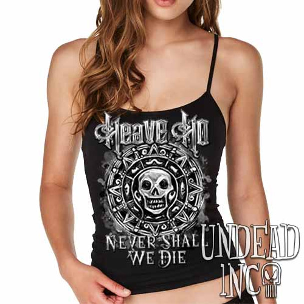 Pirates Of The Caribbean Never Shall We Die Black & Grey - Petite Slim Fit Tank