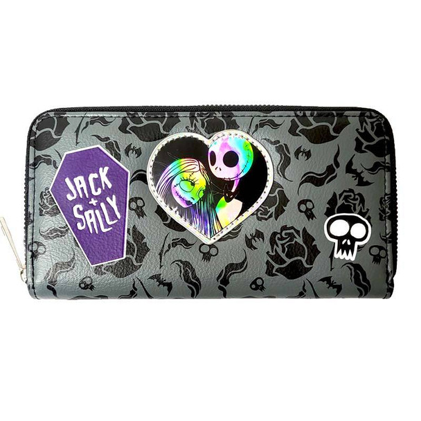 Nightmare Before Christmas Holographic Heart Long Line Wallet