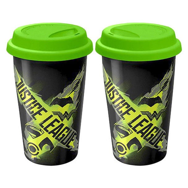 Justice League Ceramic Travel Coffee Mug