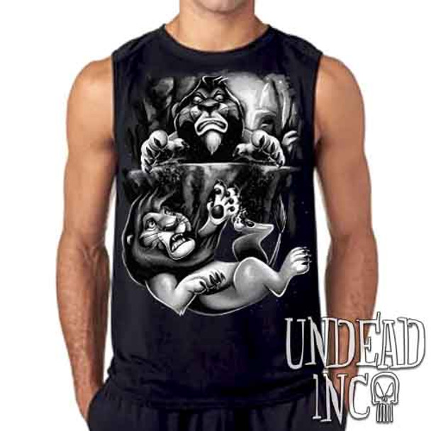 Scar & Mufasa The Gorge Black & Grey -  Mens Sleeveless Shirt