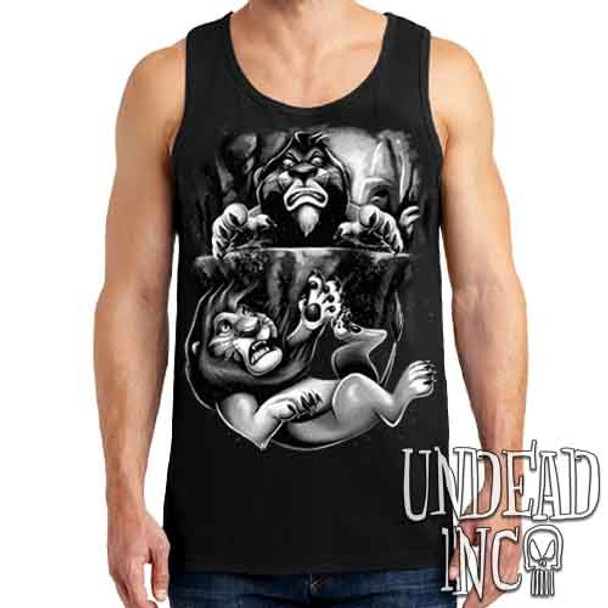 Scar & Mufasa The Gorge Black & Grey - Mens Tank Singlet