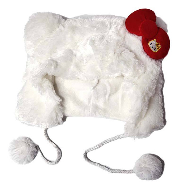 Hello Kitty Ears Plush Winter Hat