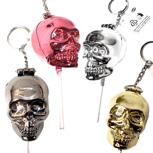 Skull Candy Lollipop Keychain