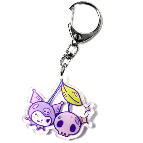 Kuromi Cherries Keychain