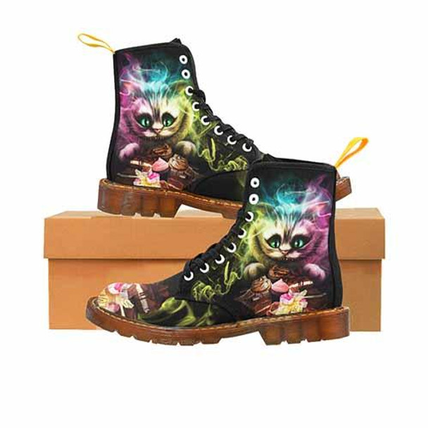 Cheshire Cat Alice In Wonderland LADIES Undead Inc Boots- Tea Party Variant