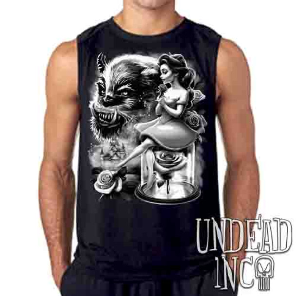 Beauty & The Beast Fairy Tale Magic Black & Grey - Mens Sleeveless Shirt