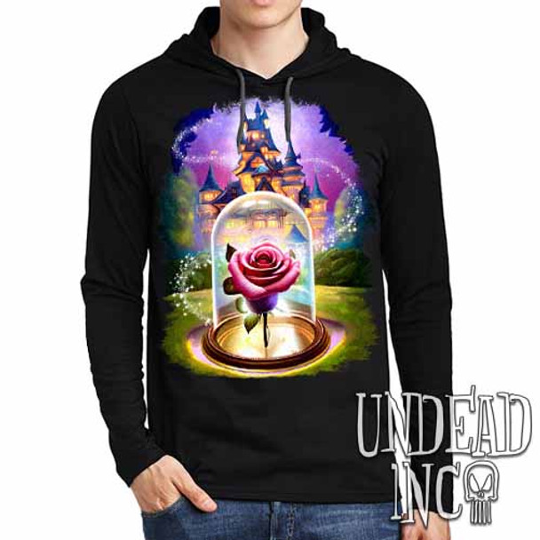 Enchanted Rose - Mens Long Sleeve Hooded Shirt