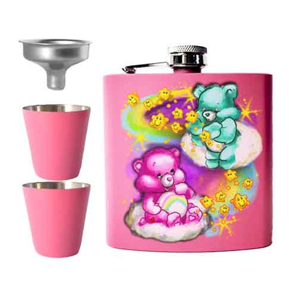 Care Bears Watercolor Wishes Undead Inc Hip Flask Set