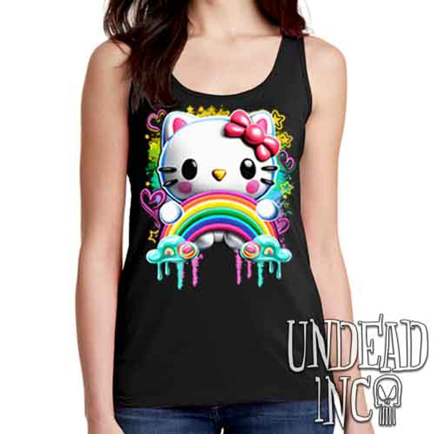 Kitty Rainbow - Ladies Singlet Tank