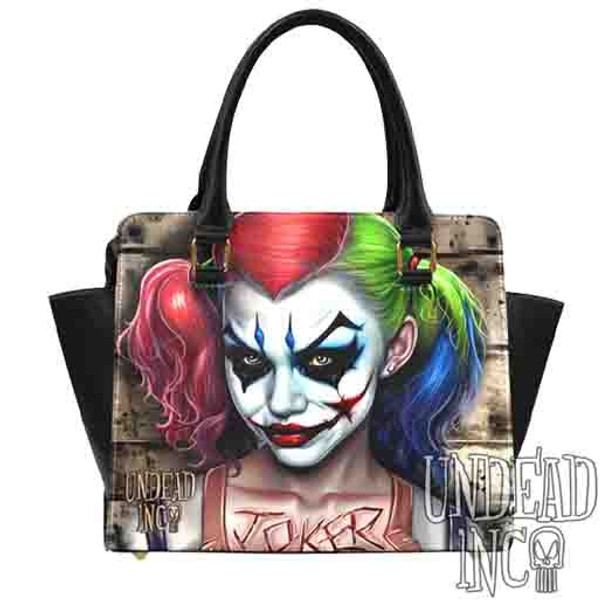 Harley Quinn Mugshot Undead Inc PU Leather Shoulder / Hand Bag