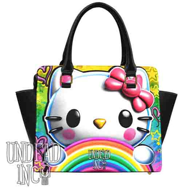 Kitty Rainbow Undead Inc PU Leather Shoulder / Hand Bag